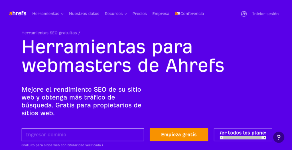 Ahrefs Webmaster Tools. Las Mejores Herramientas SEO Gratuitas en 2024